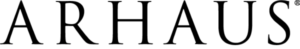 The Arhaus logo in monochrome