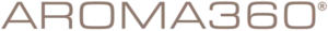 The Aroma360 logo in monochrome