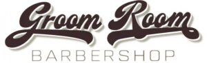 The Groom Room logo in monochrome