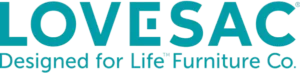 The Lovesac logo in monochrome