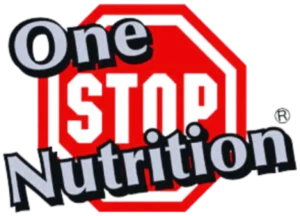 The One Stop Nutrition logo in monochrome