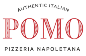 The Pomo Pizzeria logo in monochrome