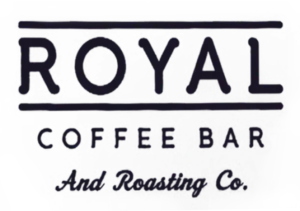 The Royal Coffee logo in monochrome