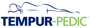 The Tempur-Pedic logo in monochrome