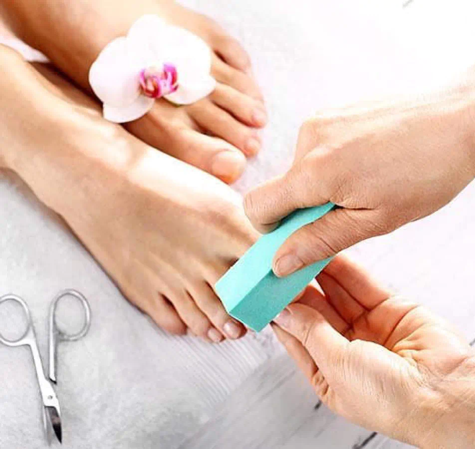 person getting a pedicure