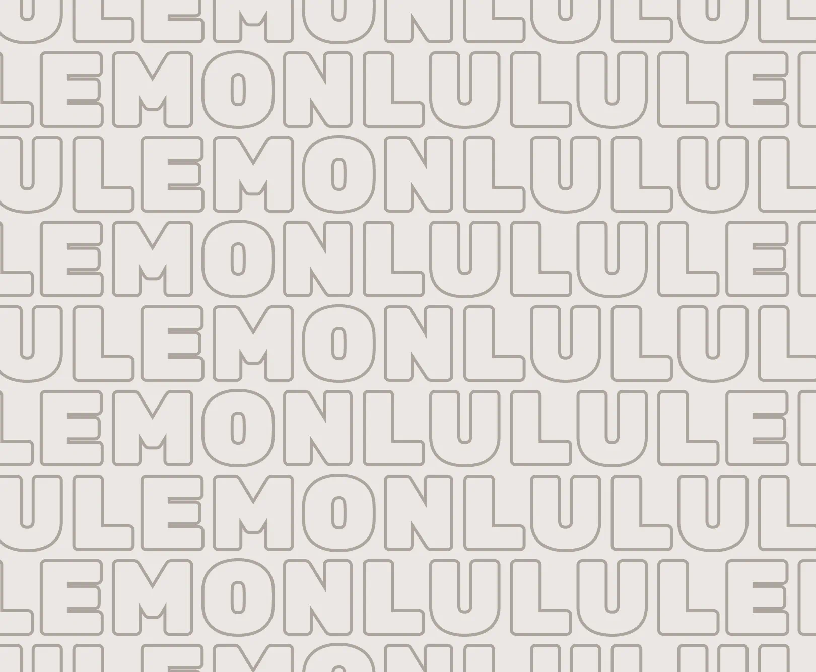 the word "lululemon" in a repeating pattern