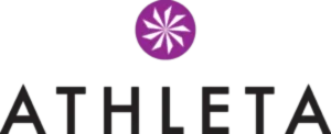The Athleta logo in monochrome